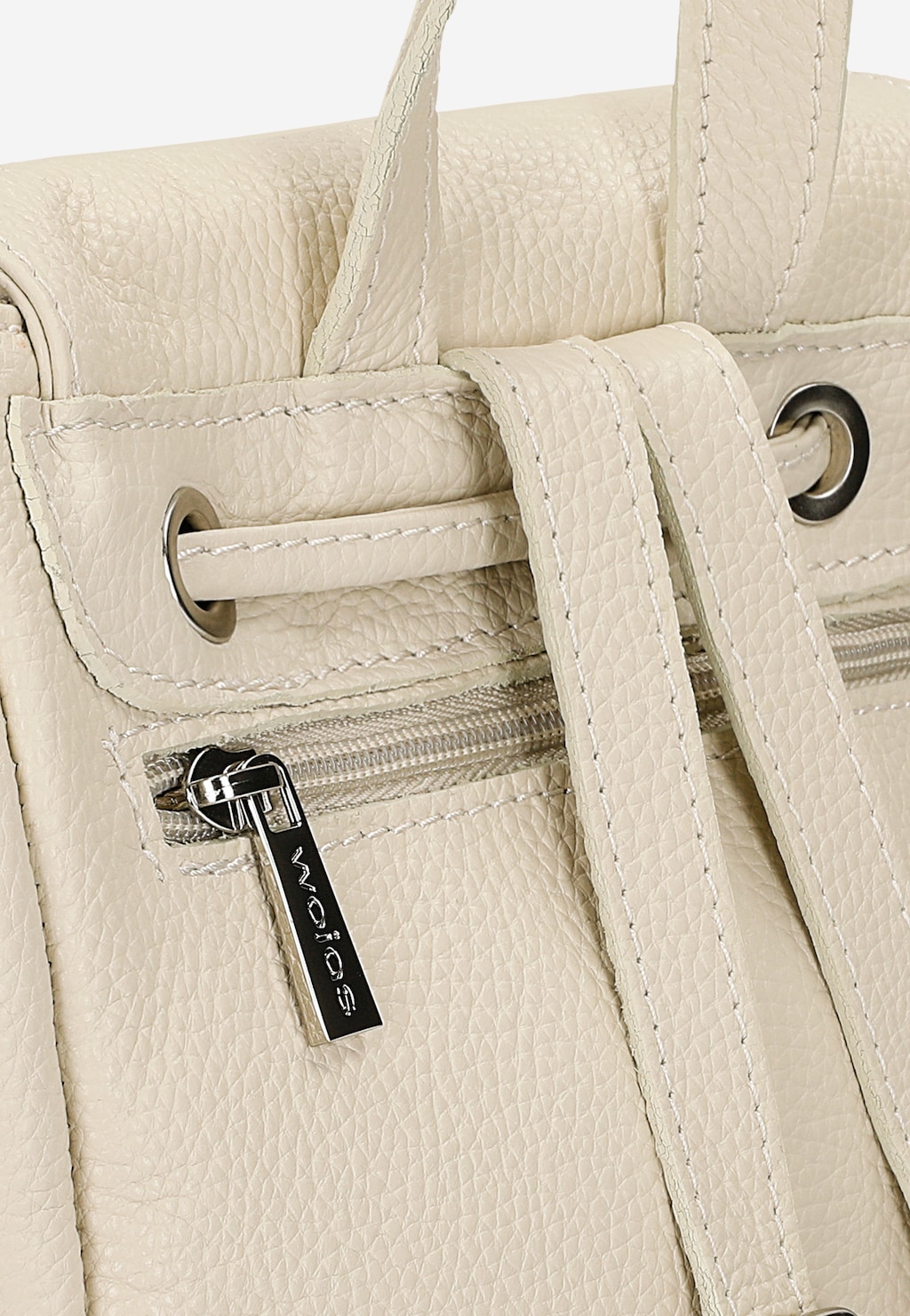 Plecak damski beżowy ze skóry naturalnej 80092-54 Widok 6