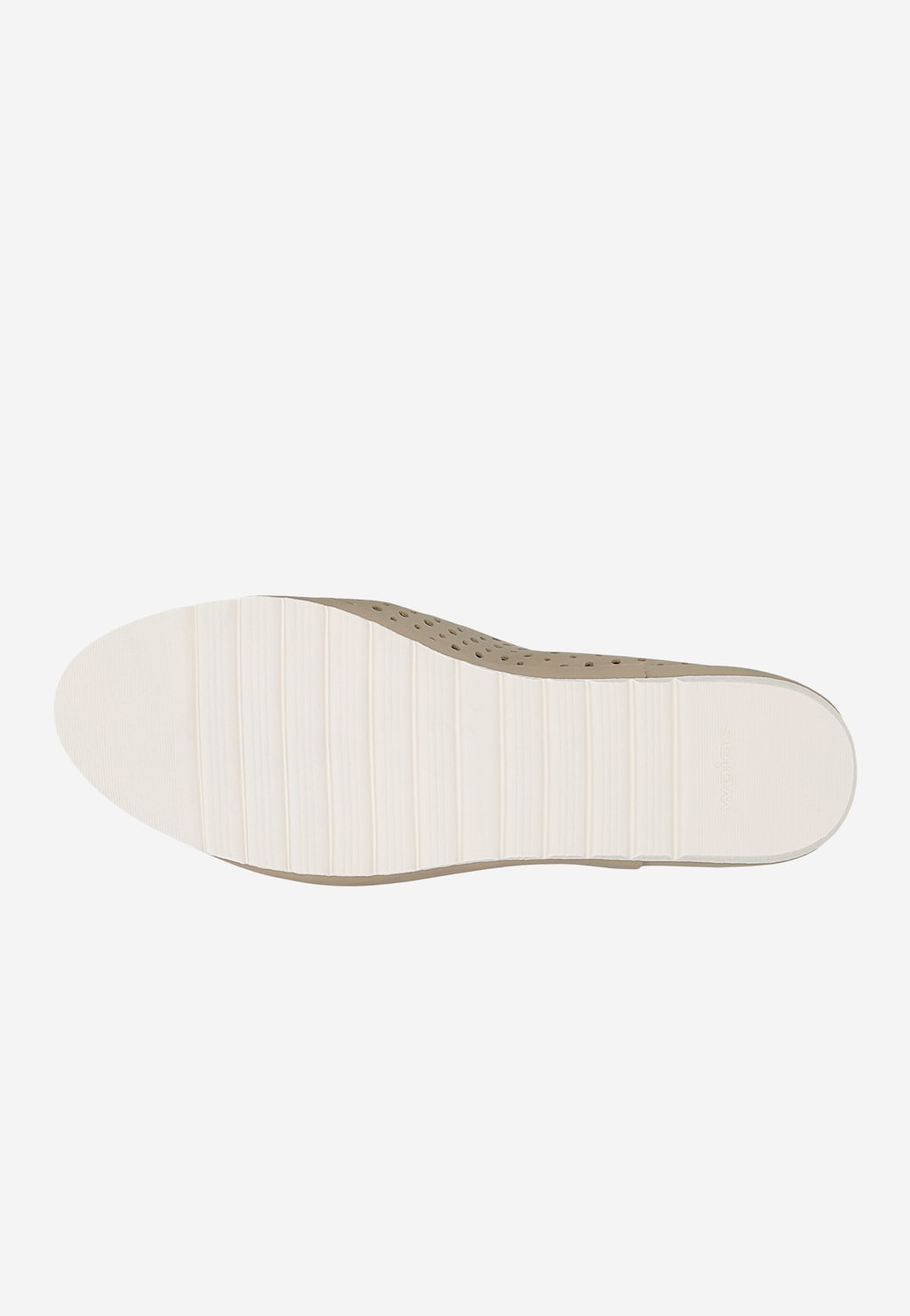 Beżowe skórzane loafersy z ażurowaniem 46102-54 Widok 6