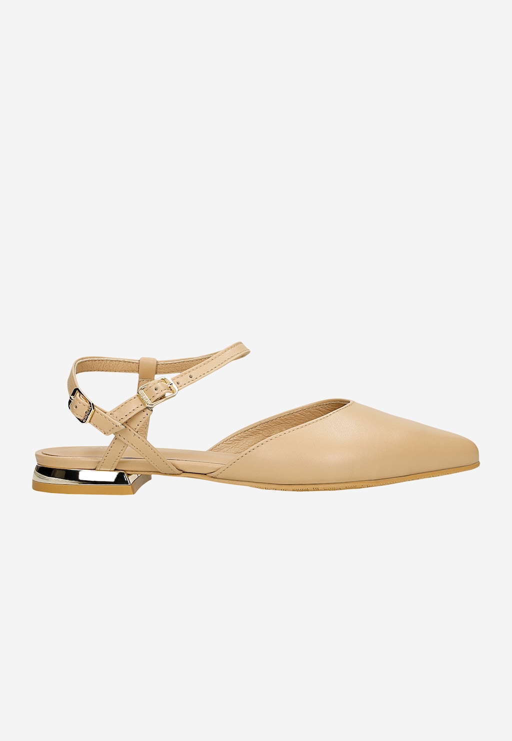 Béžové dámske poltopánky so špicatou špičkou 46341-54 Widok 2