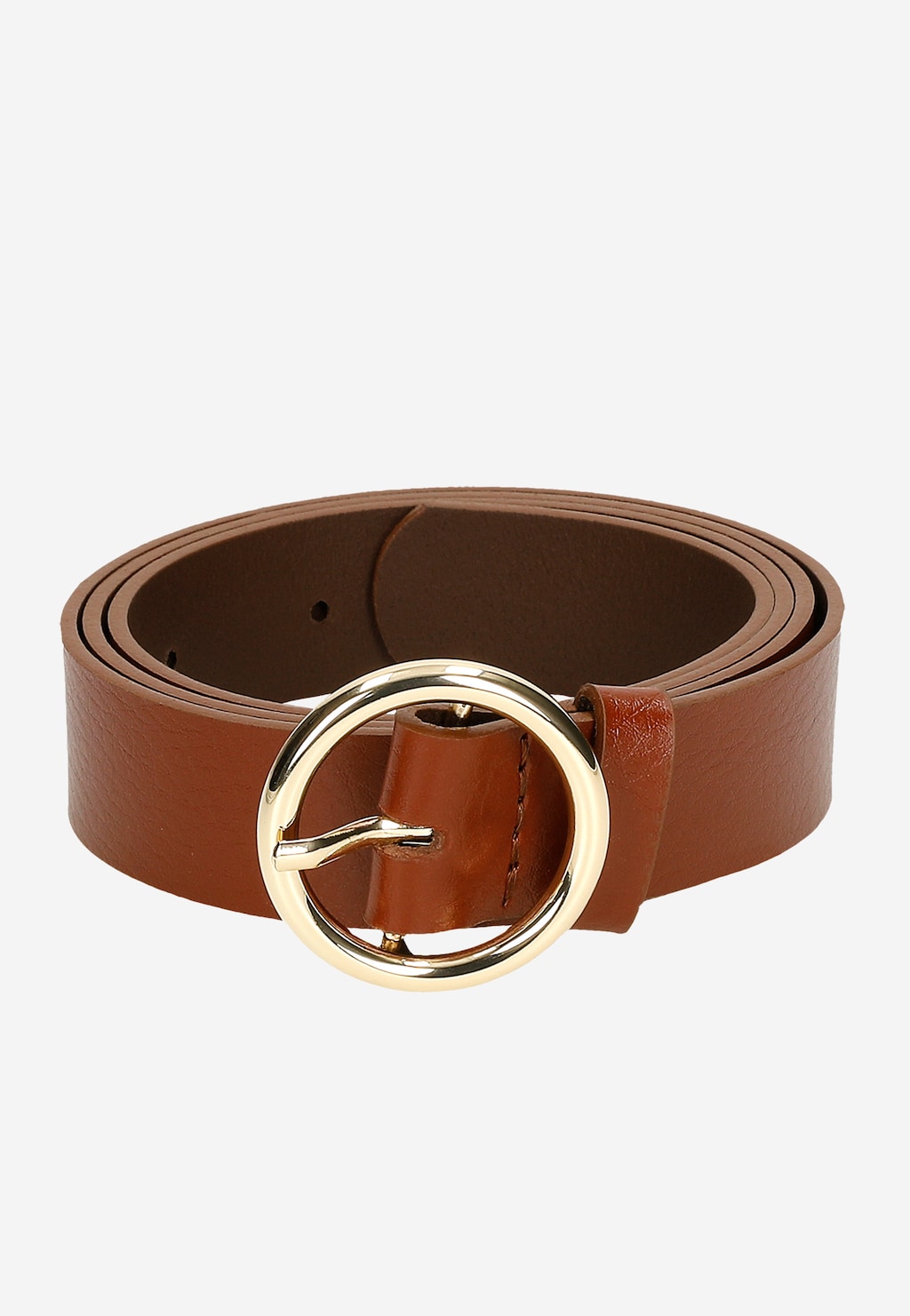 Brązowy pasek damski z okrągłą klamrą 9973-53 Widok 6