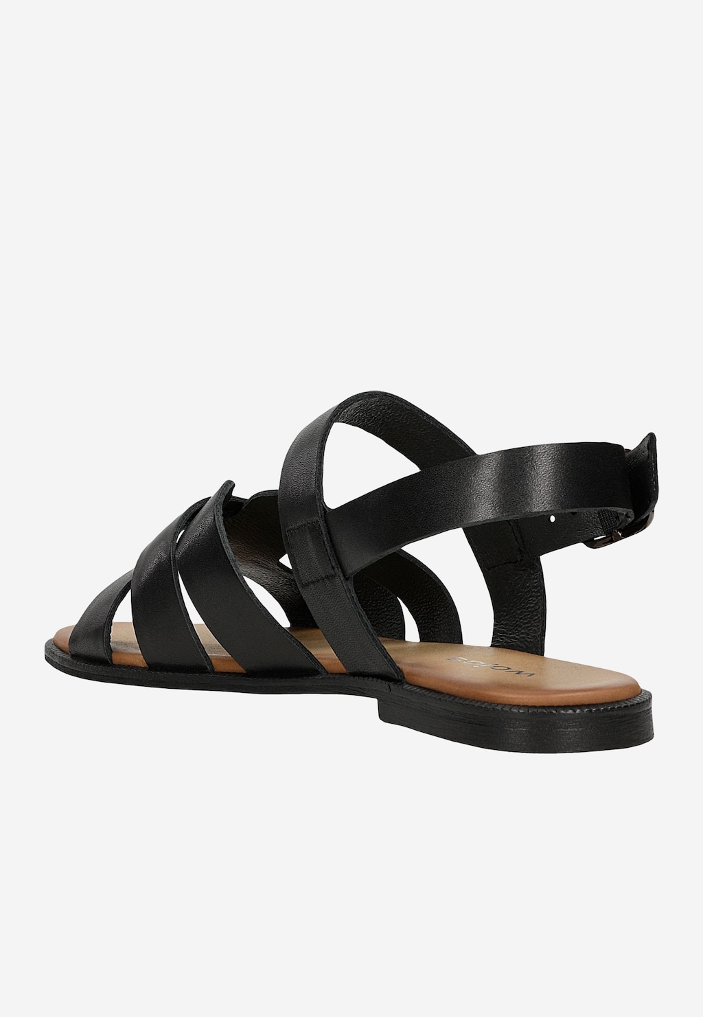 Černé kožené dámské sandály 76210-51 Widok 4