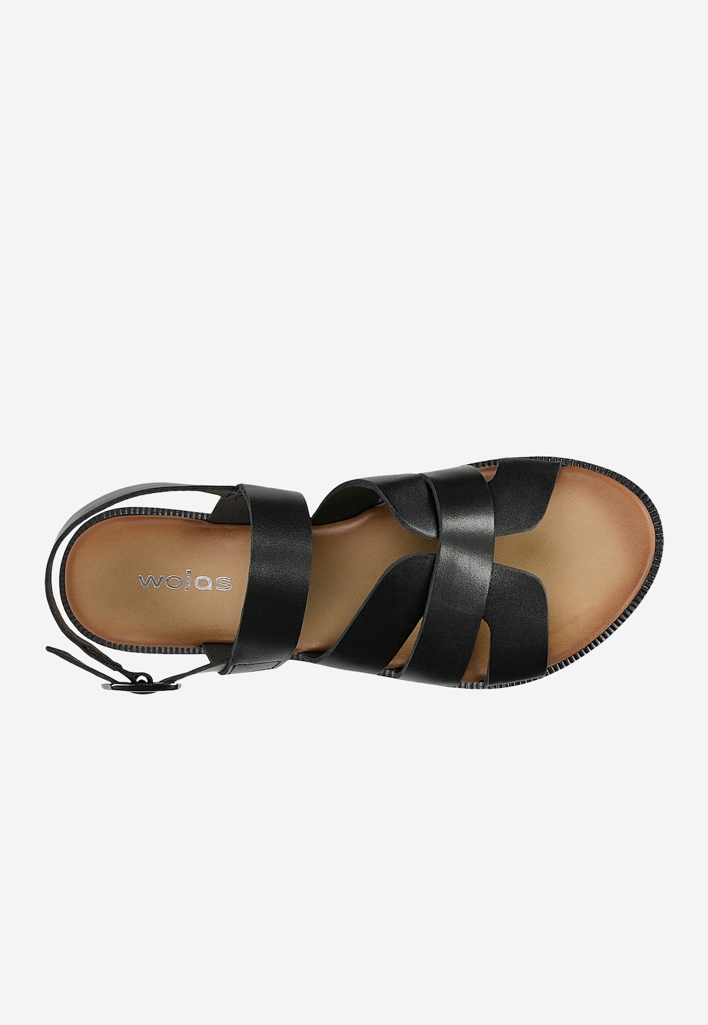 Černé kožené dámské sandály 76210-51 Widok 5