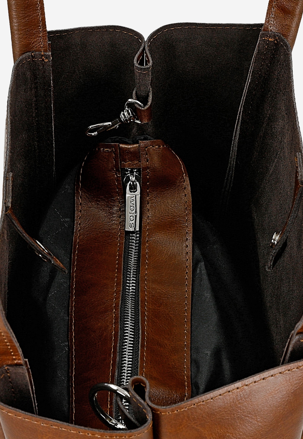 Duża brązowa torebka damska 80452-52 Widok 6