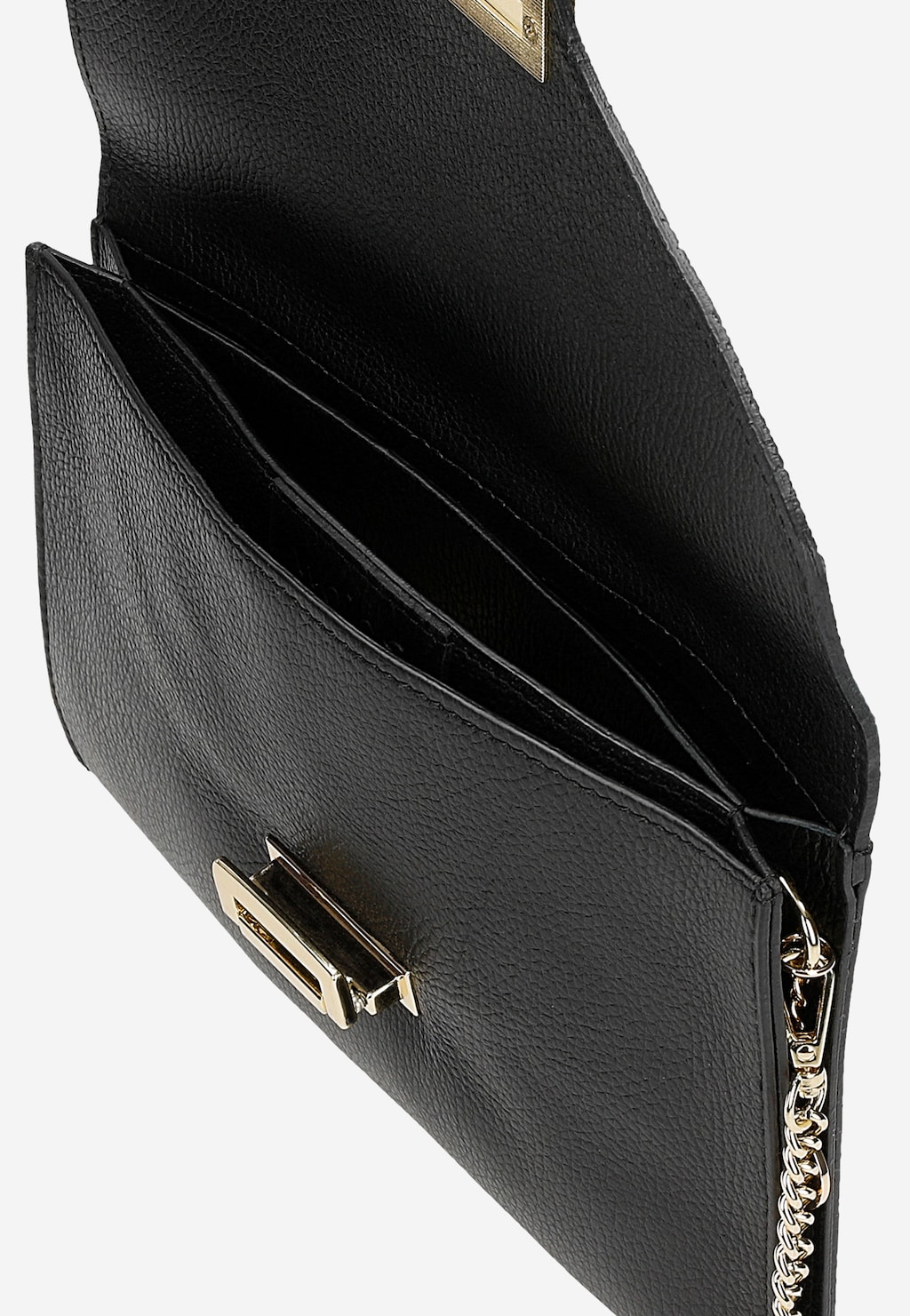 Čierna kožená dámska listová kabelka 80386-51 Widok 5