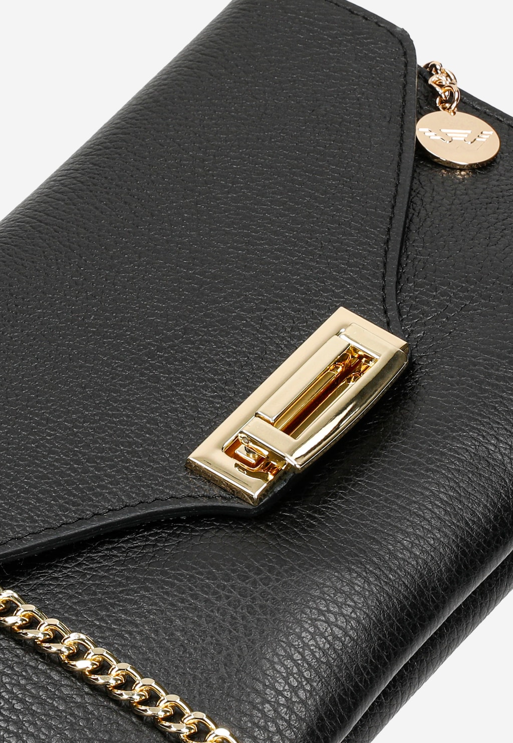 Čierna kožená dámska listová kabelka 80386-51 Widok 7