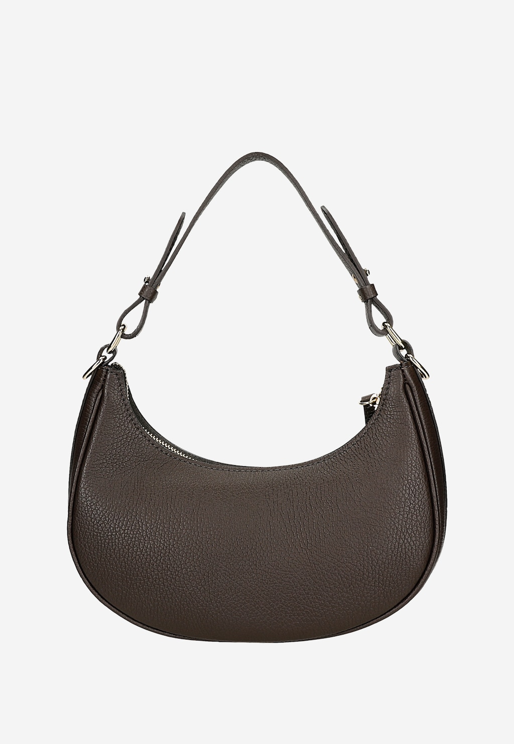 Tmavohnedá kabelka typu bageta 80391-52 Widok 3