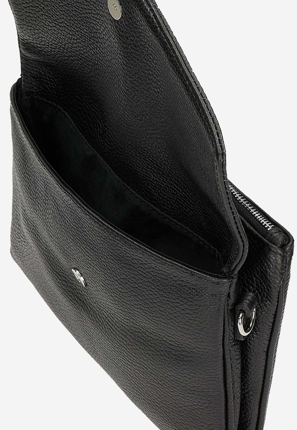 Malá čierna dámska kabelka z lícnej kože 80412-51 Widok 5