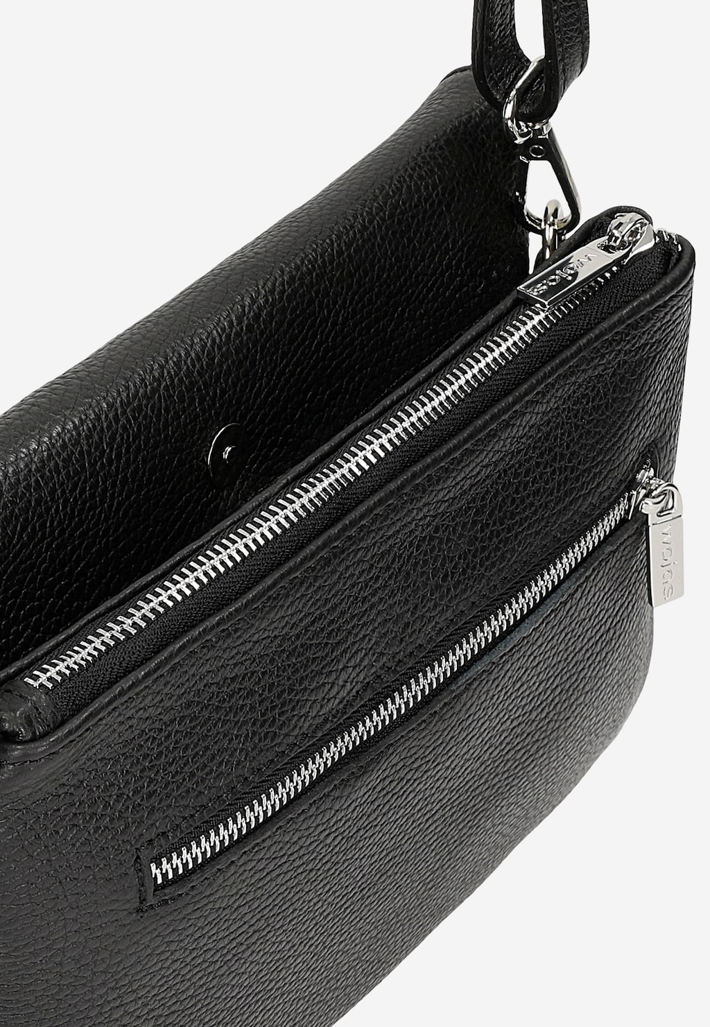 Malá čierna dámska kabelka z lícnej kože 80412-51 Widok 8