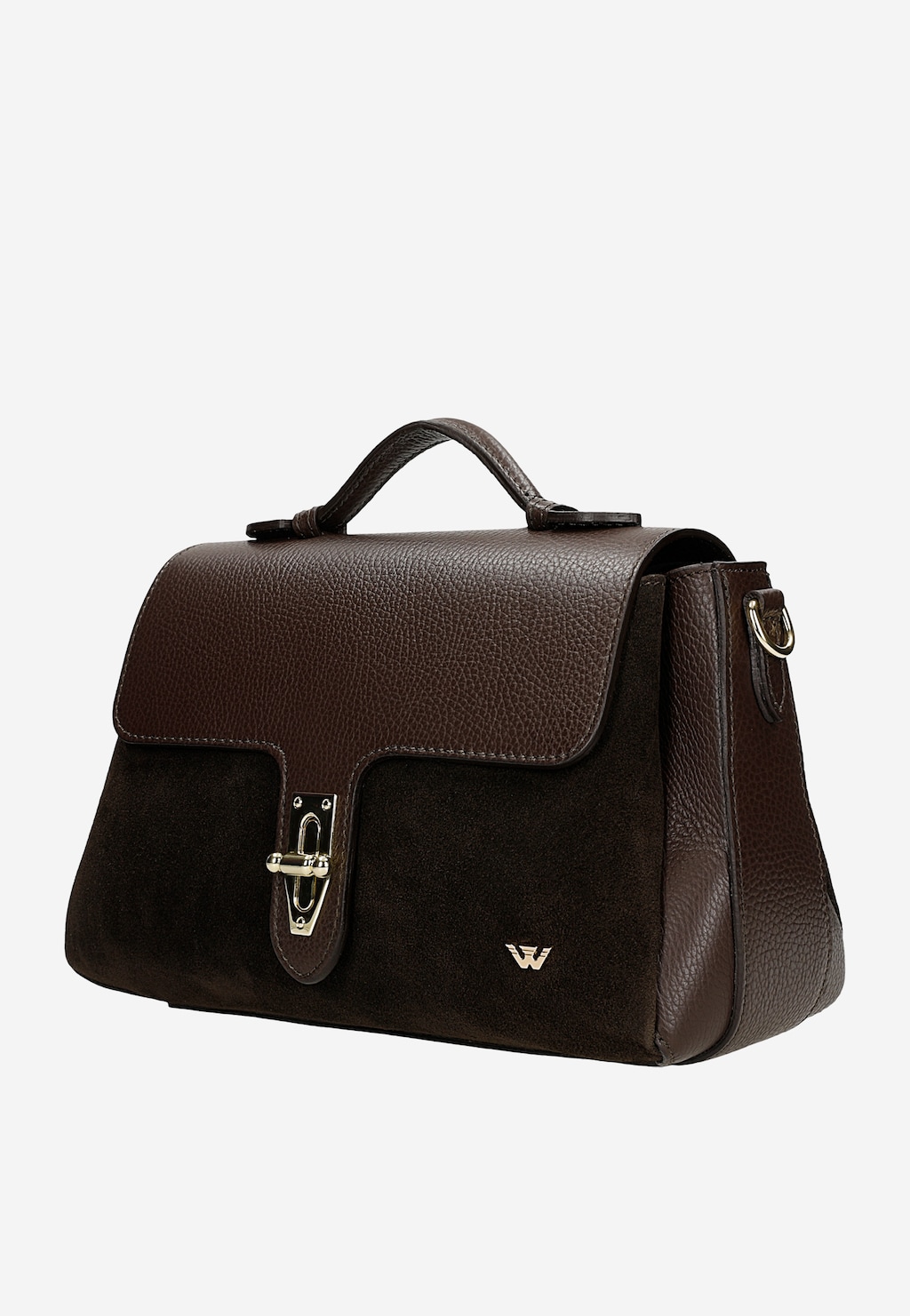 Tmavě hnědá dámská kufříková kabelka 80438-72 Widok 2