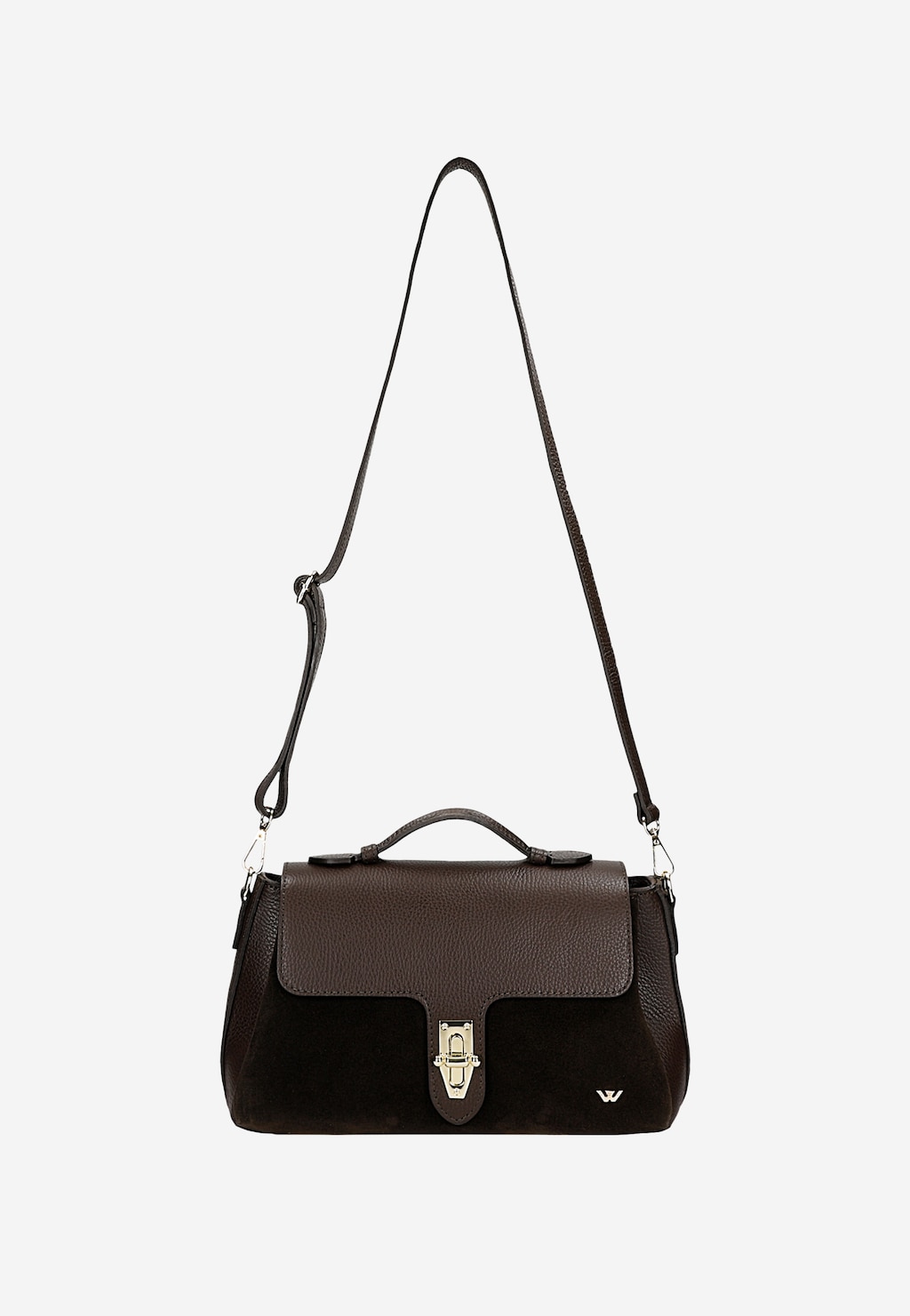 Tmavě hnědá dámská kufříková kabelka 80438-72 Widok 4