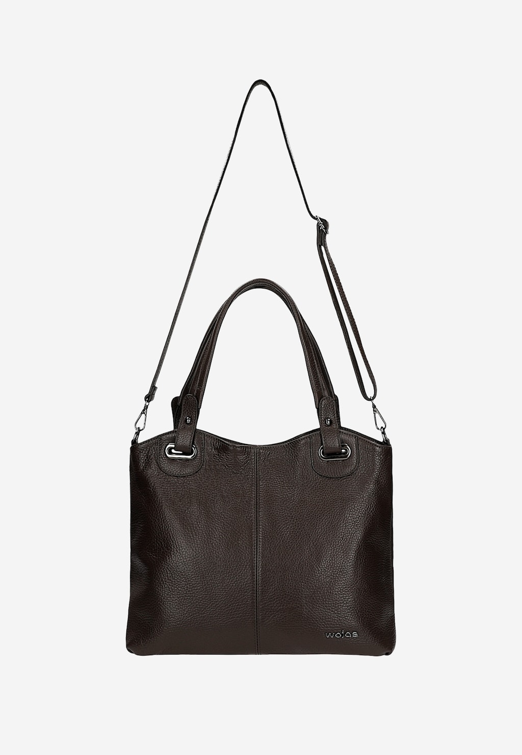 Veľká čokoládová dámska kabelka z lícnej kože 80439-52 Widok 4