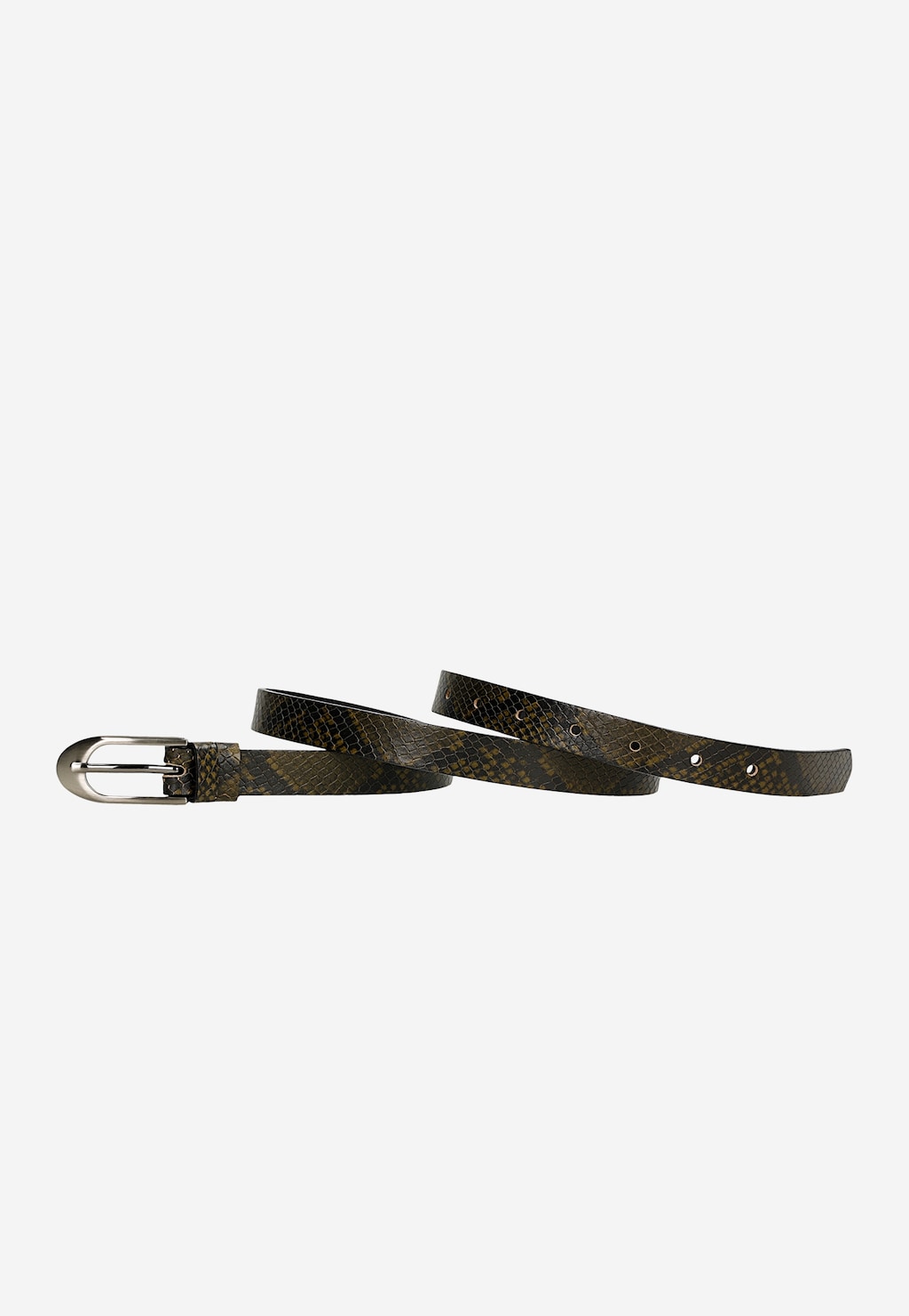 Zielony wąski pasek z wężowym tłoczeniem 93133-57 Widok 2