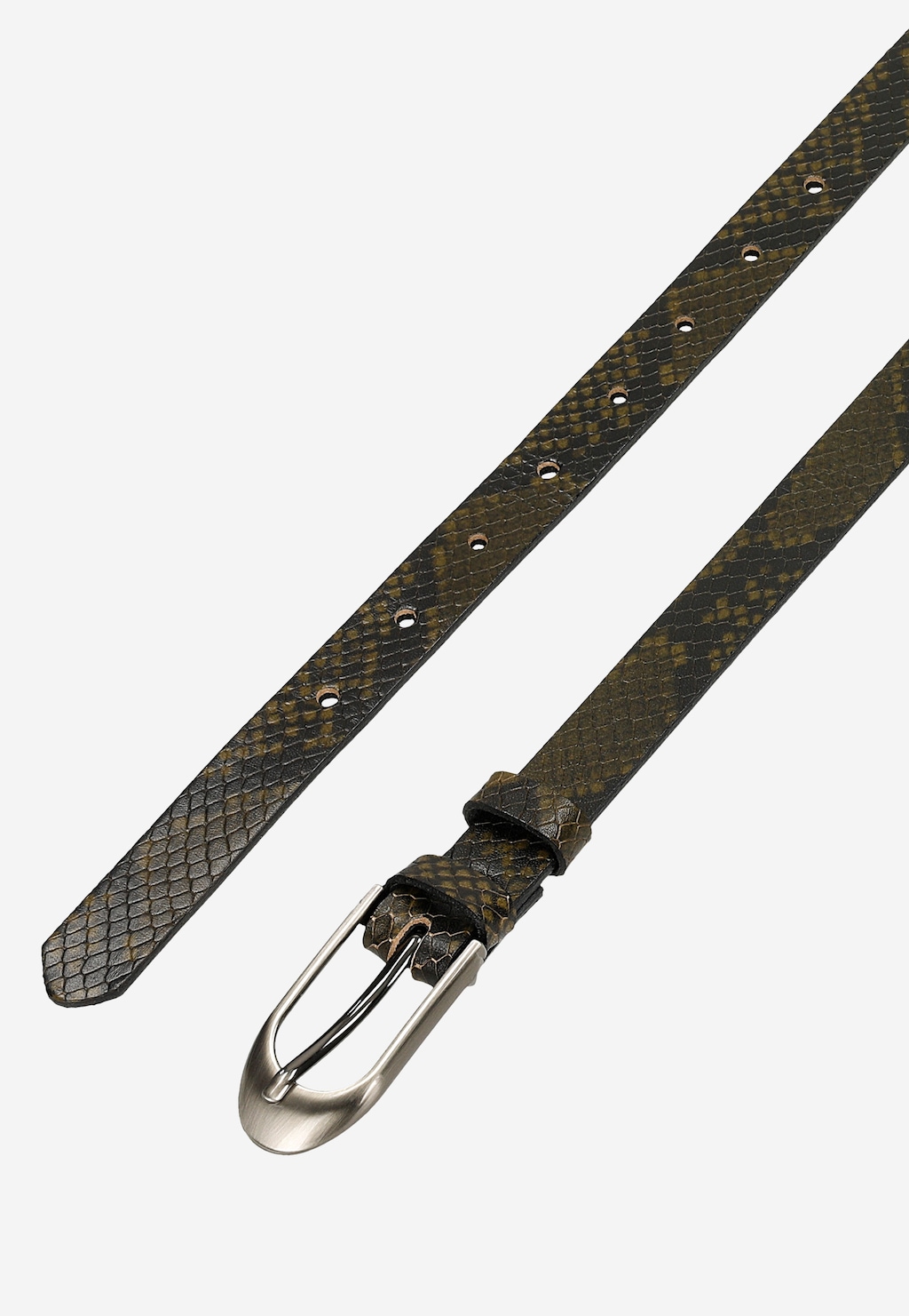 Zielony wąski pasek z wężowym tłoczeniem 93133-57 Widok 4