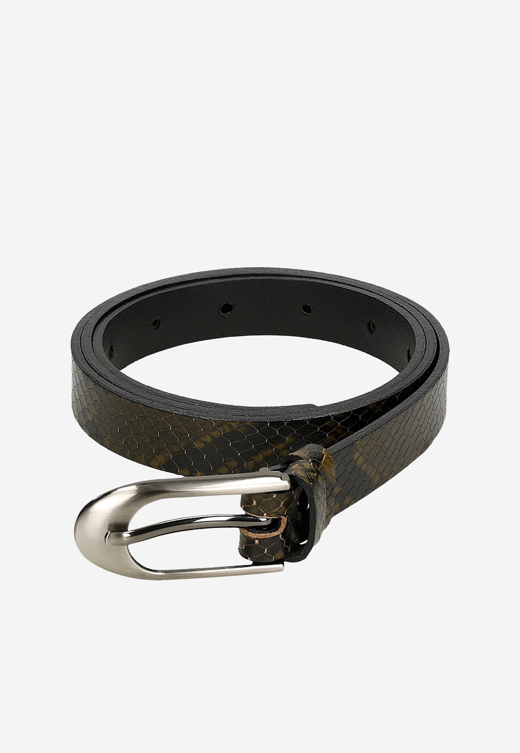 Zielony wąski pasek z wężowym tłoczeniem 93133-57 Widok 5