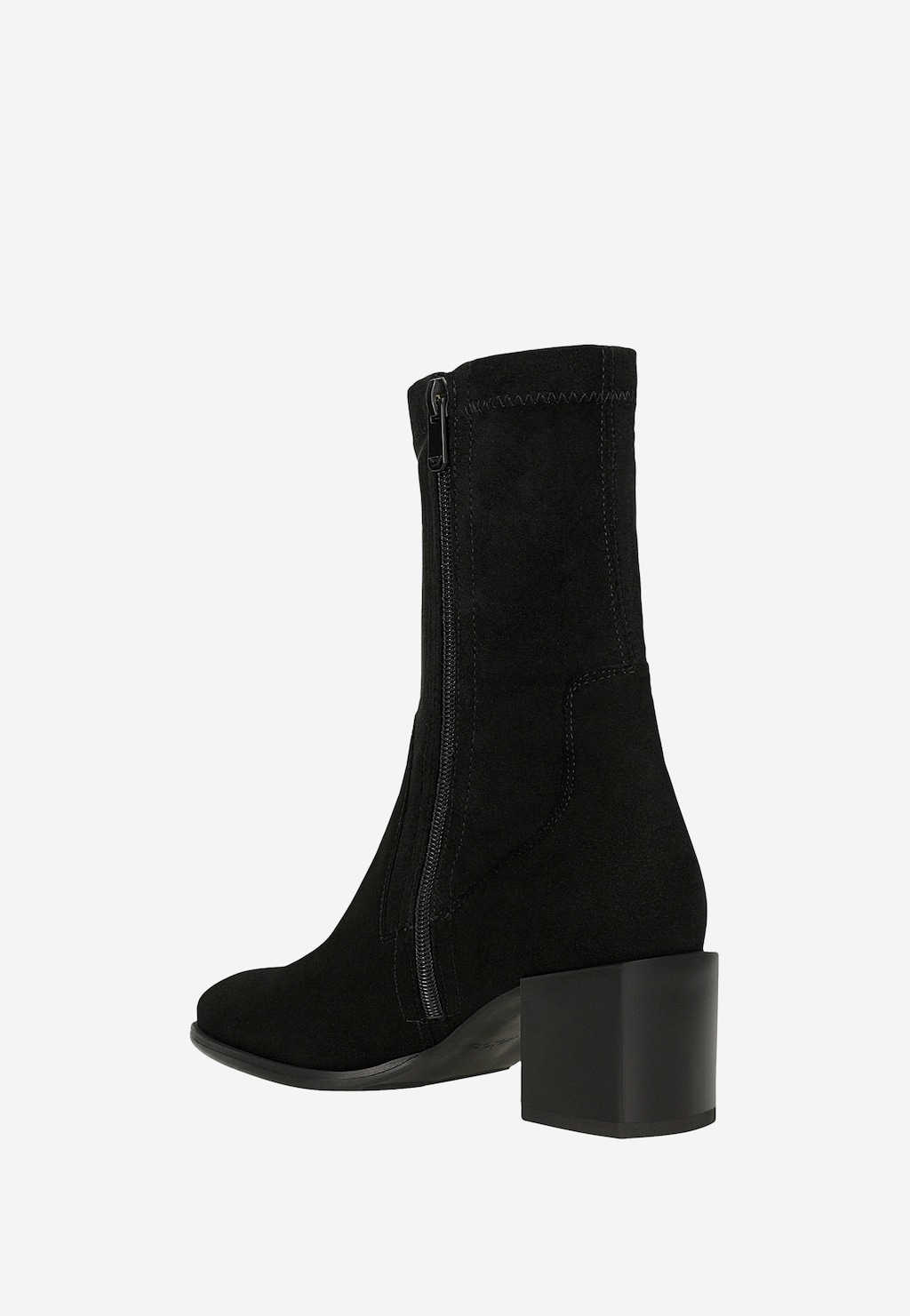 Czarne botki z dopasowaną cholewką 55318-81 Widok 3