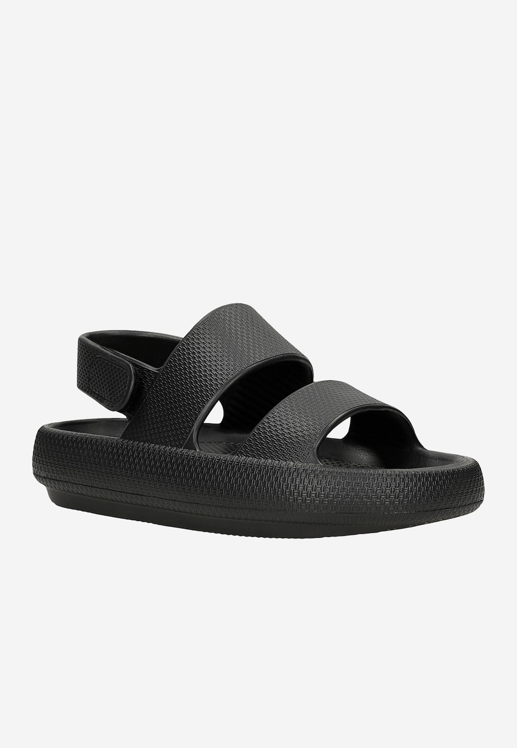 Černé gumové sandály RELAKS na suchý zip R74031-11 Widok 3