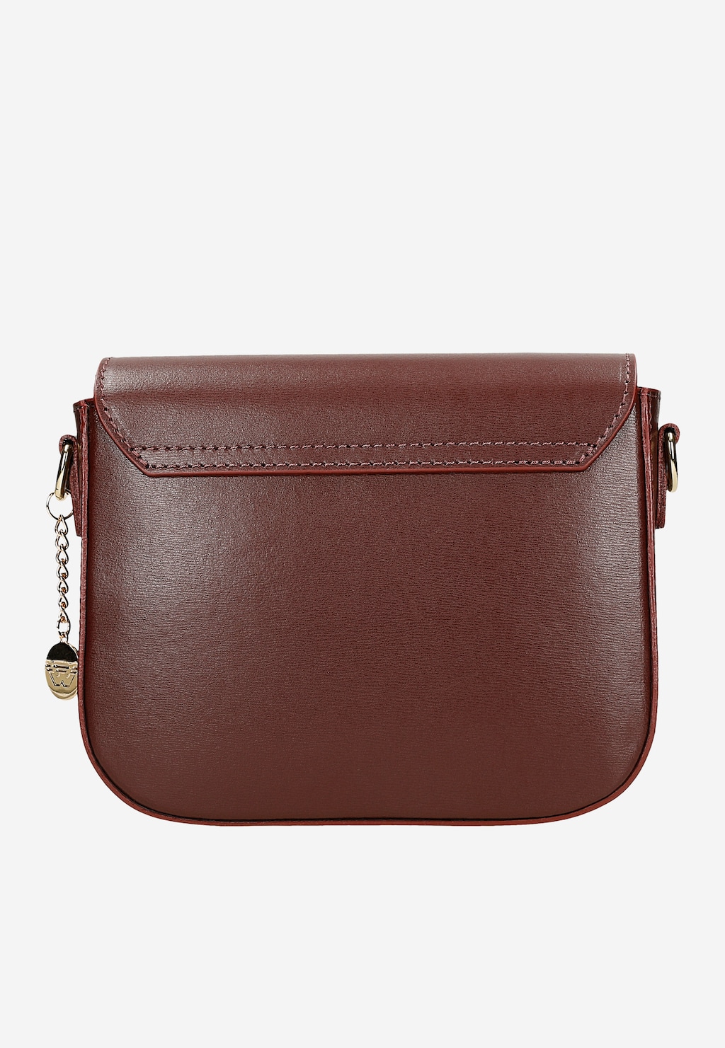 Bordó kabelka přes rameno s geometrickou sponou 80450-55 Widok 3