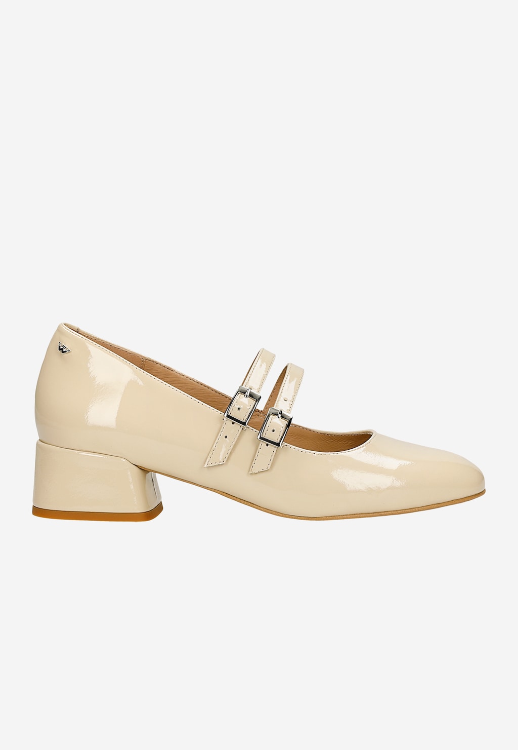 Béžové lodičky Mary Jane z lakované kůže 44054-34 Widok 2