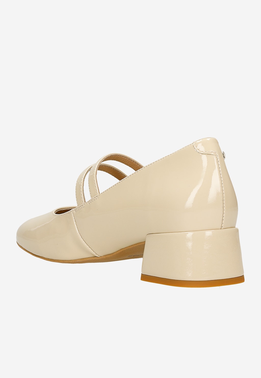 Béžové lodičky Mary Jane z lakované kůže 44054-34 Widok 4