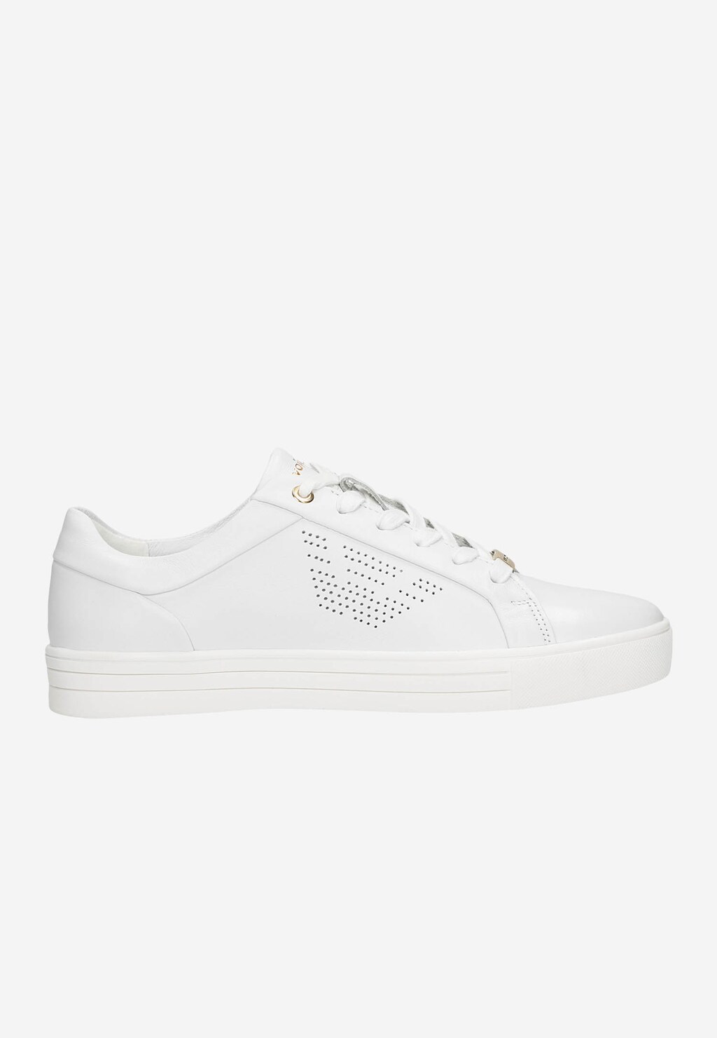 Białe półbuty damskie z dziurkowanym logo 46084-59 Widok 2