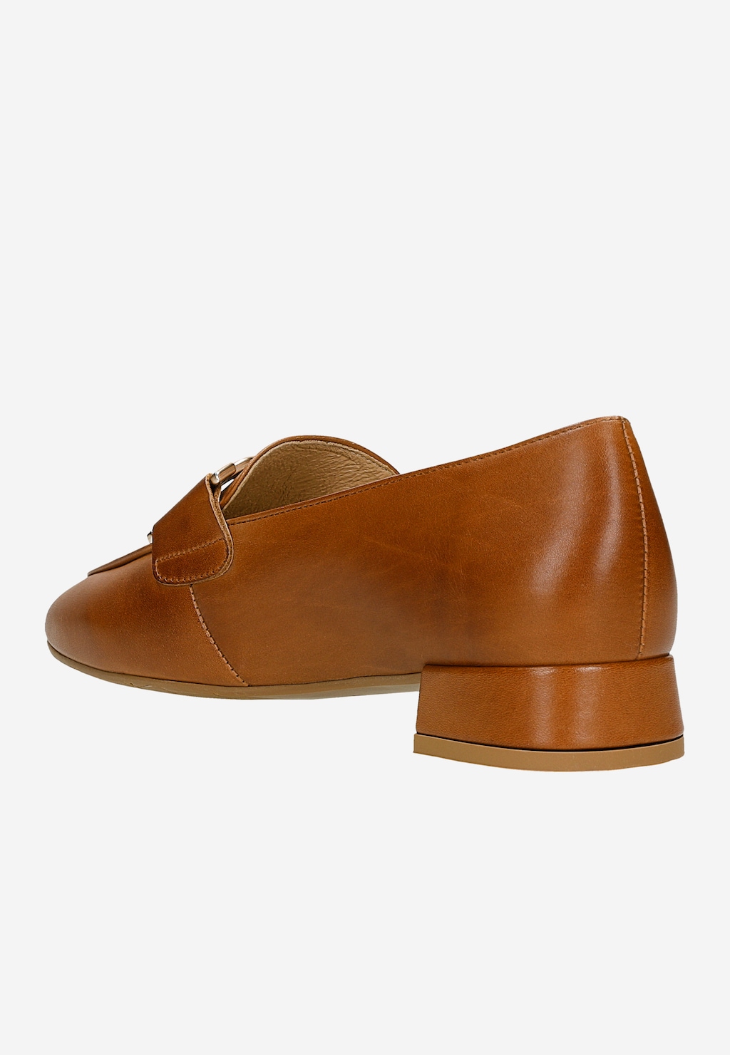 Brązowe wsuwane półbuty na obcasie 46320-52 Widok 4