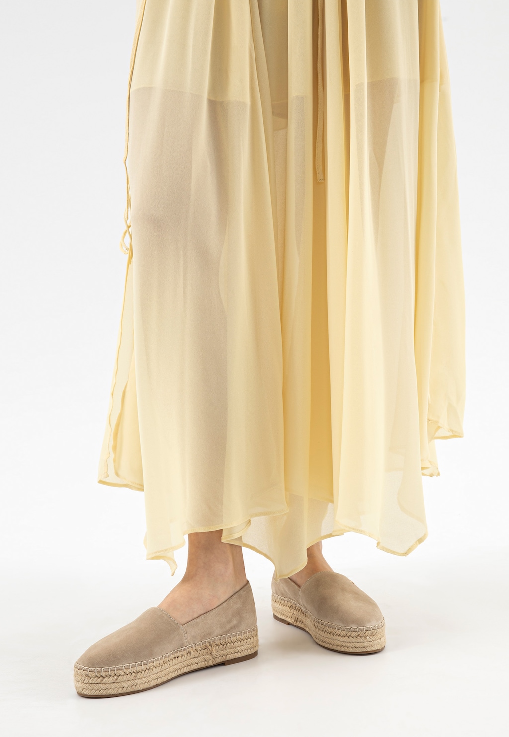 Béžové dámské espadrilky na platformě 46324-64 Widok 8