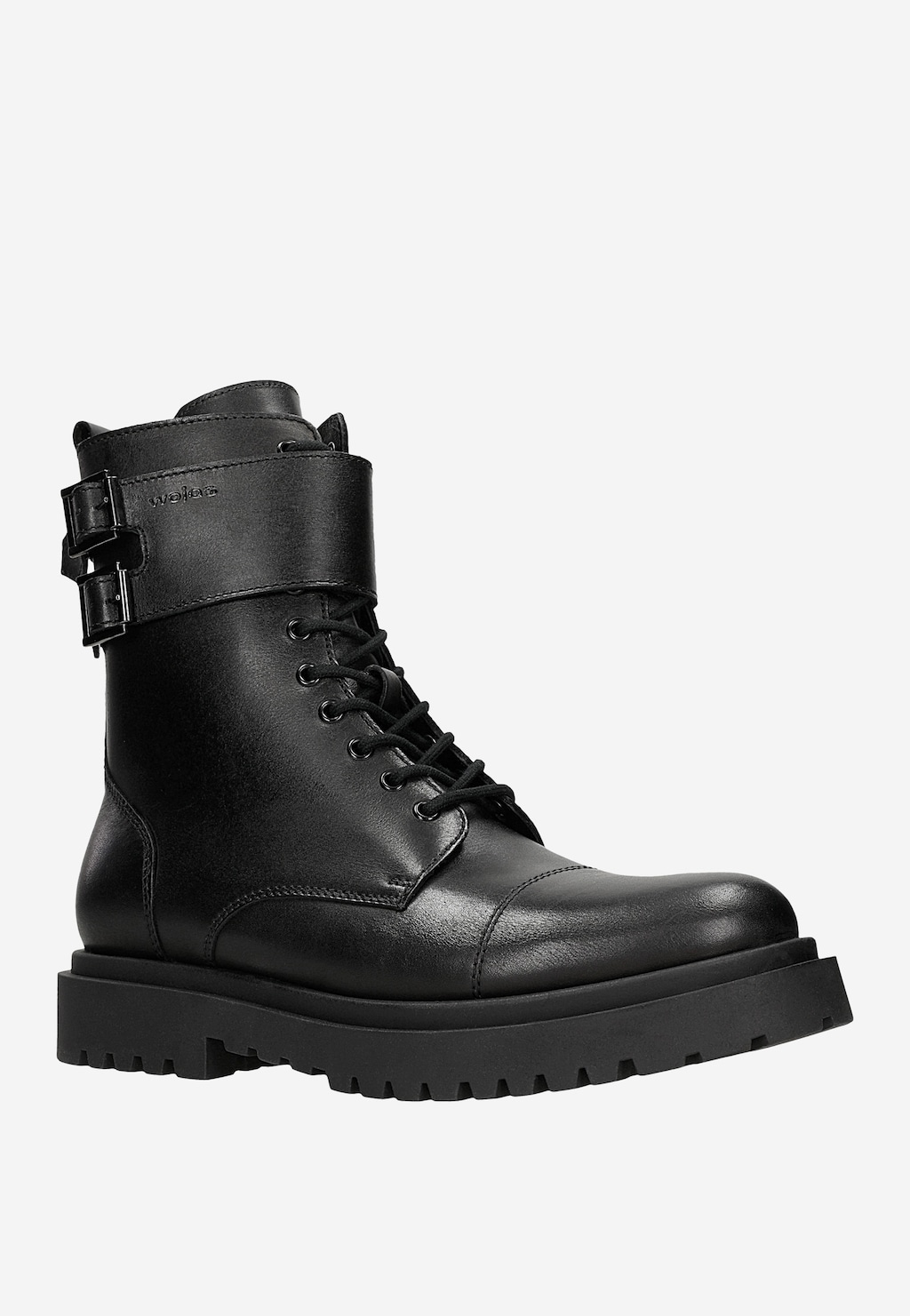 Černé kožené pánské motorkářské boty na zip 24124-41 Widok 2