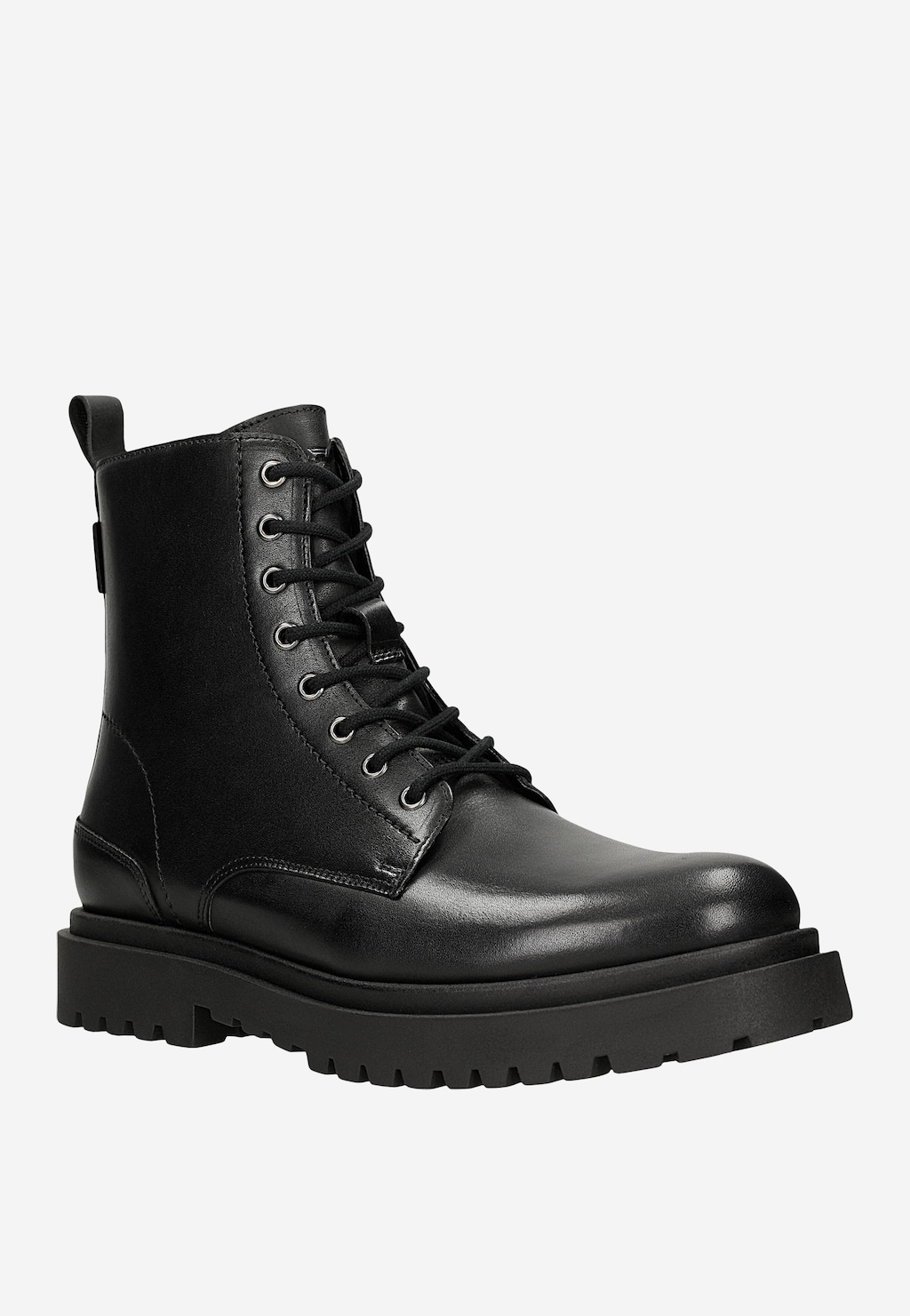 Czarne klasyczne bikery męskie na grubej podeszwie 24140-41 Widok 2