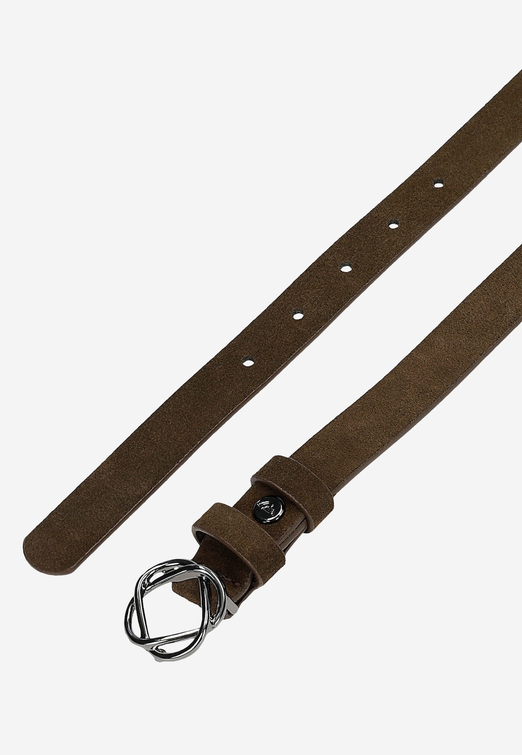 Hnědý dámský pásek z velurové štípané kůže 93058-62 Widok 4