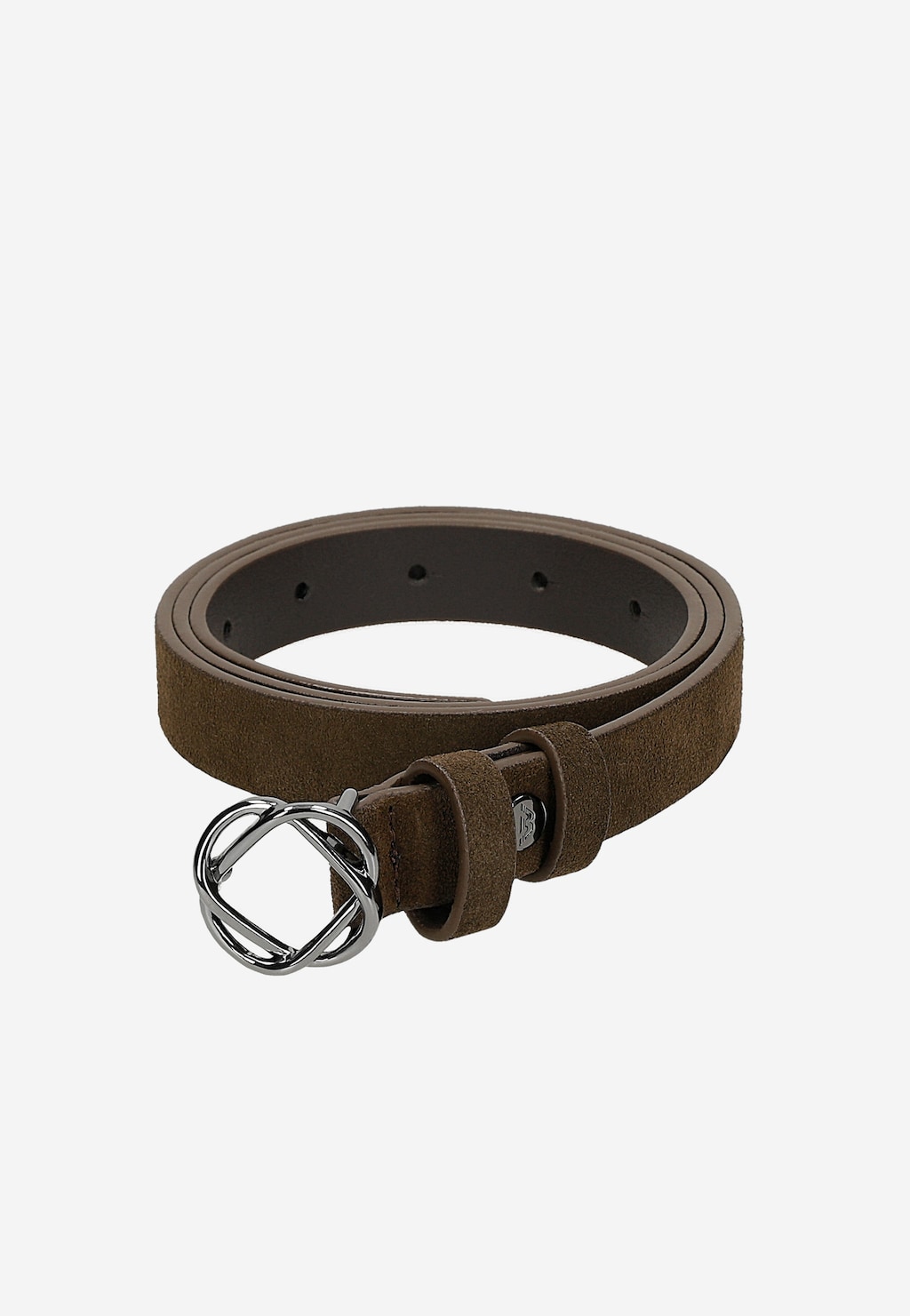 Hnědý dámský pásek z velurové štípané kůže 93058-62 Widok 5