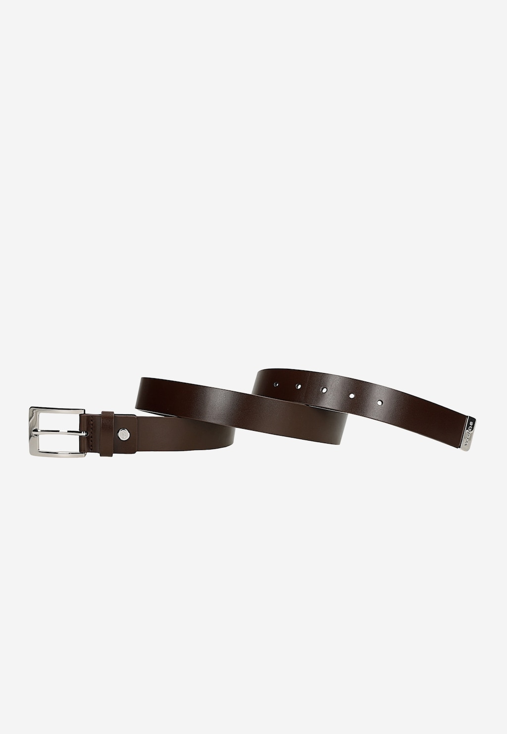 Hnědý dámský pásek se stříbrnou přezkou 93136-72 Widok 2