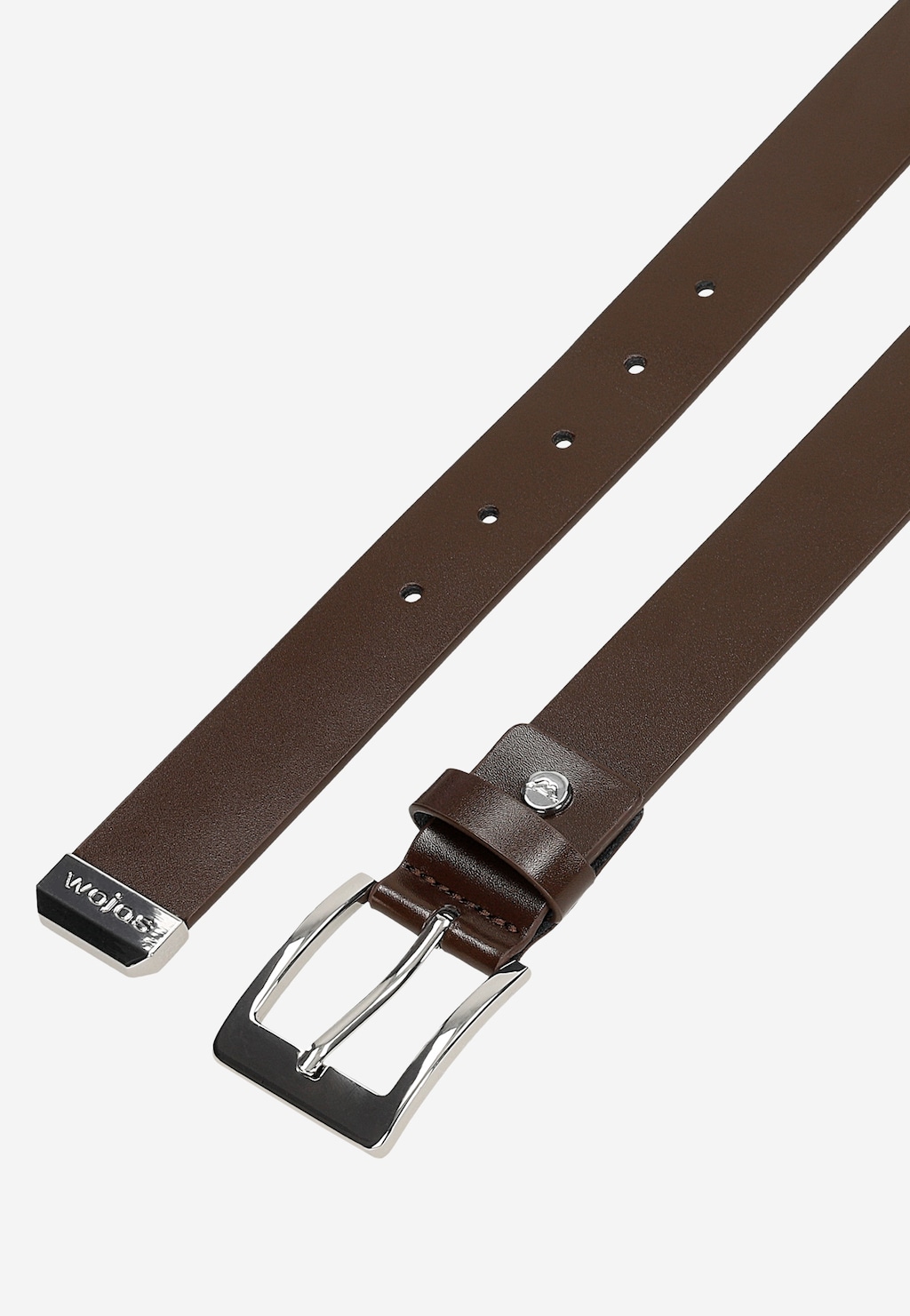 Hnědý dámský pásek se stříbrnou přezkou 93136-72 Widok 4