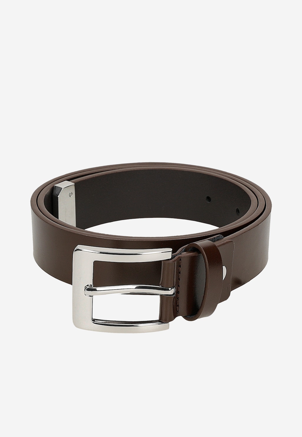 Hnědý dámský pásek se stříbrnou přezkou 93136-72 Widok 5