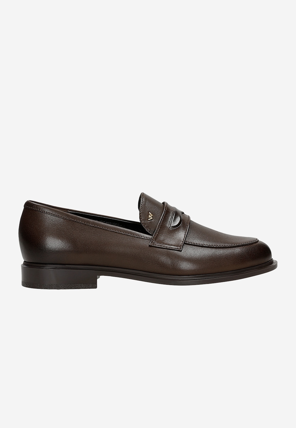 Hnědé kožené dámské mokasíny typu penny loafers 46354-52 Widok 1
