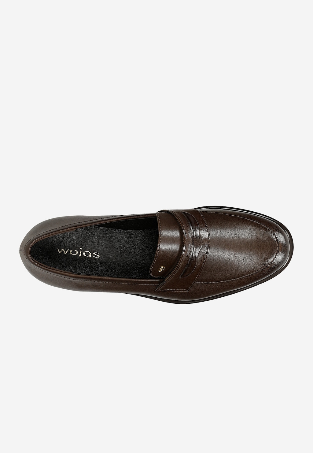 Hnědé kožené dámské mokasíny typu penny loafers 46354-52 Widok 4