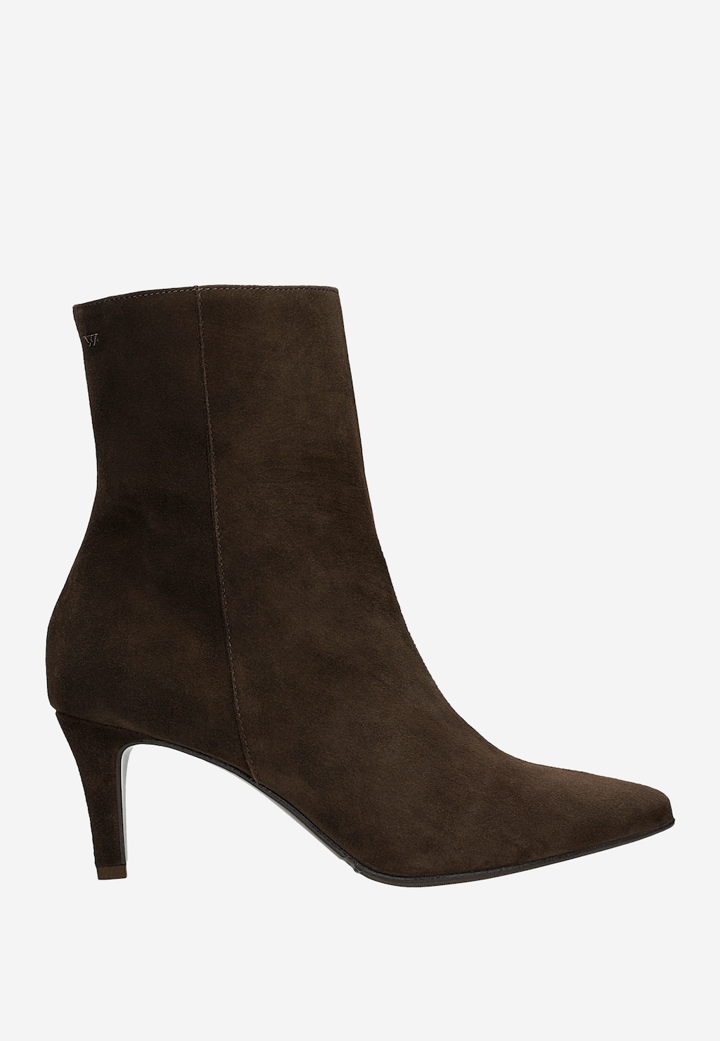 Elegantné hnedé dámske členkové topánky na podpätku 55303-62 Widok 1