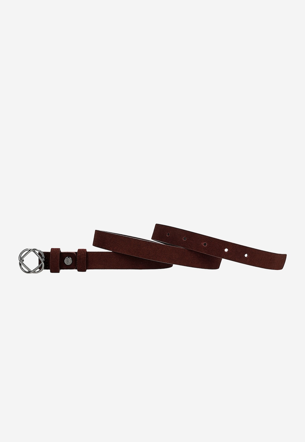 Bordový dámsky opasok s geometrickou prackou 93058-65 Widok 2