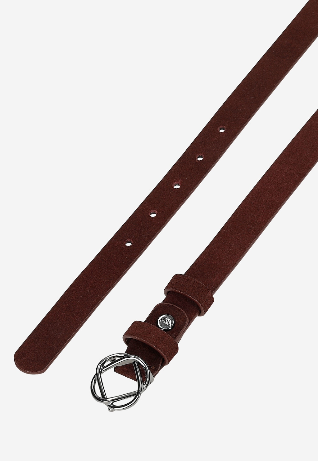 Bordový dámsky opasok s geometrickou prackou 93058-65 Widok 4