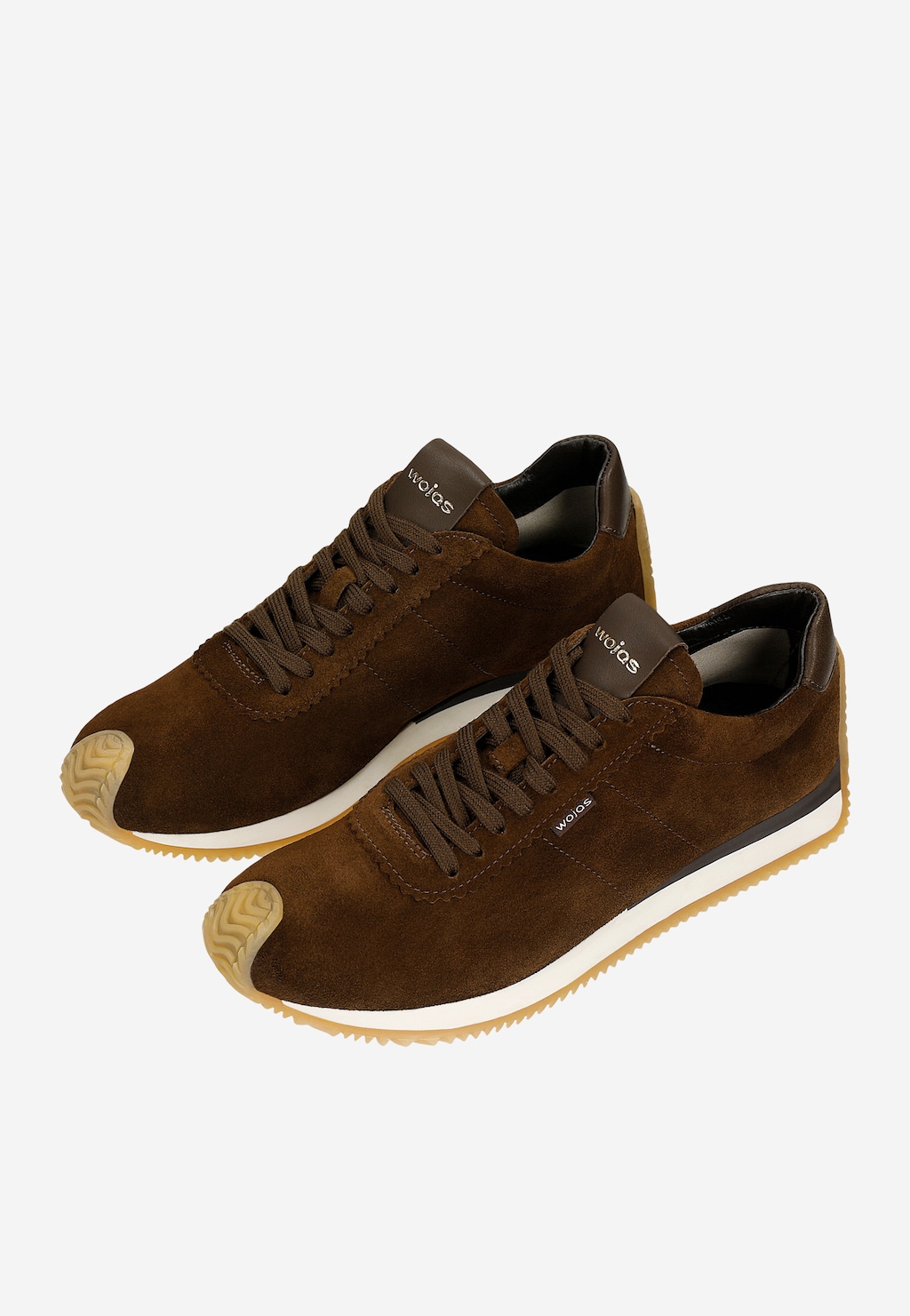 Brązowe sneakersy z dwoiny welurowej 46368-72 Widok 6