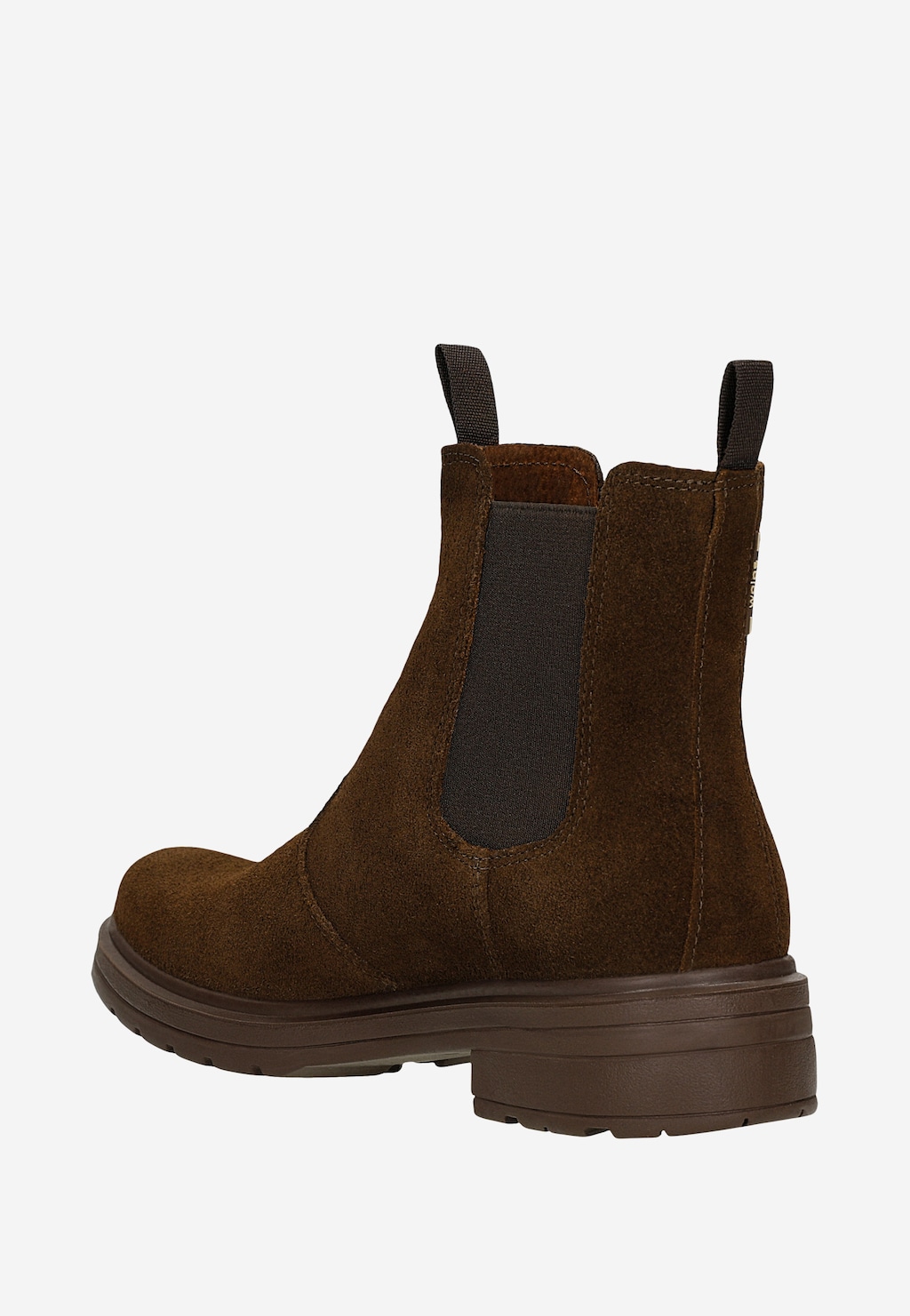 Hnědé dámské podzimní kotníkové boty z broušené kůže 55089-62 Widok 3