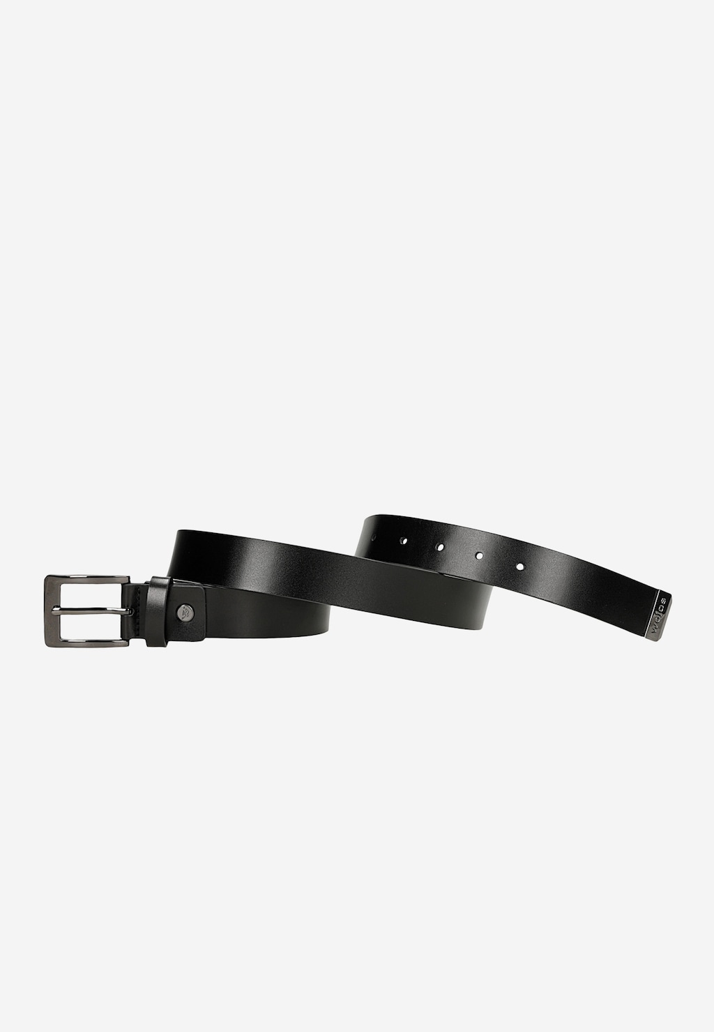 Černý dámský pásek z lícové kůže 93136-51 Widok 2