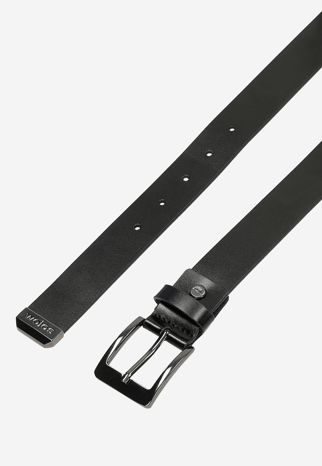 Černý dámský pásek z lícové kůže 93136-51 Widok 4