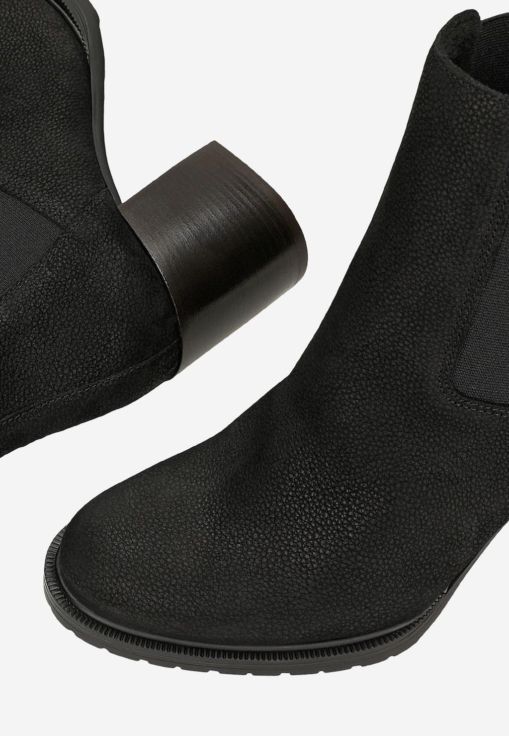 Čierne dámske členkové topánky na podpätku 55323-61 Widok 6