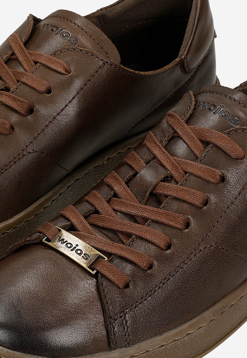 Ciemnobrązowe trampki damskie ze skóry licowej 46334-52 Widok 7