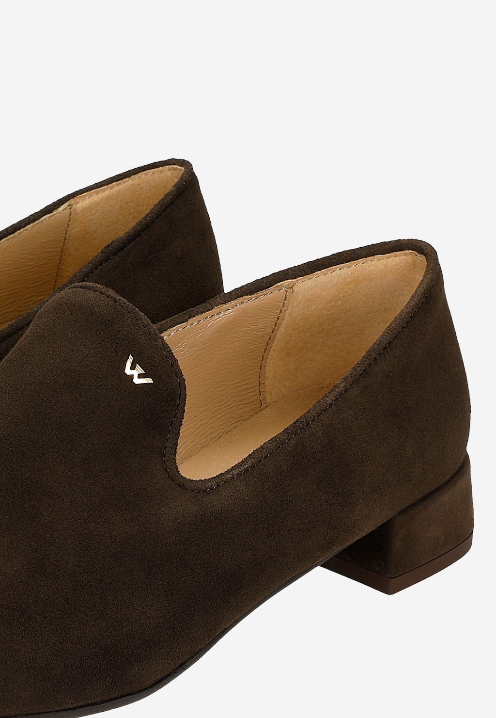 Tmavě hnědé dámské mokasíny na širokém podpatku 45010-62 Widok 7