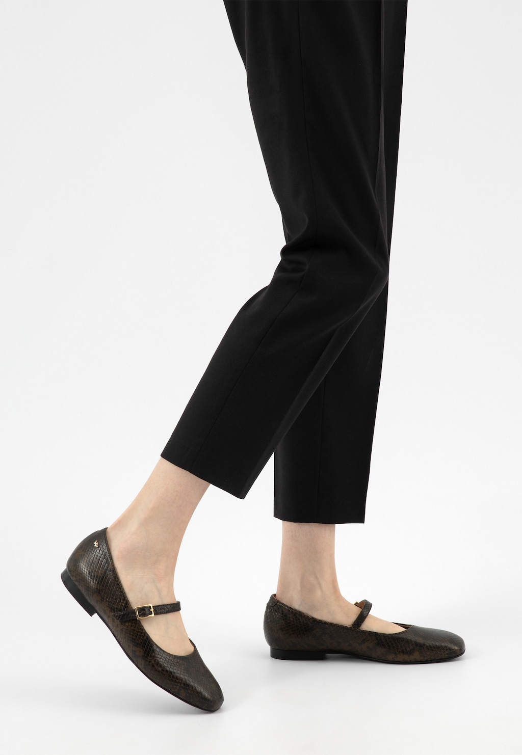 Eleganckie baleriny typu Mary Jane z motywem skóry węża 44055-50 Widok 9