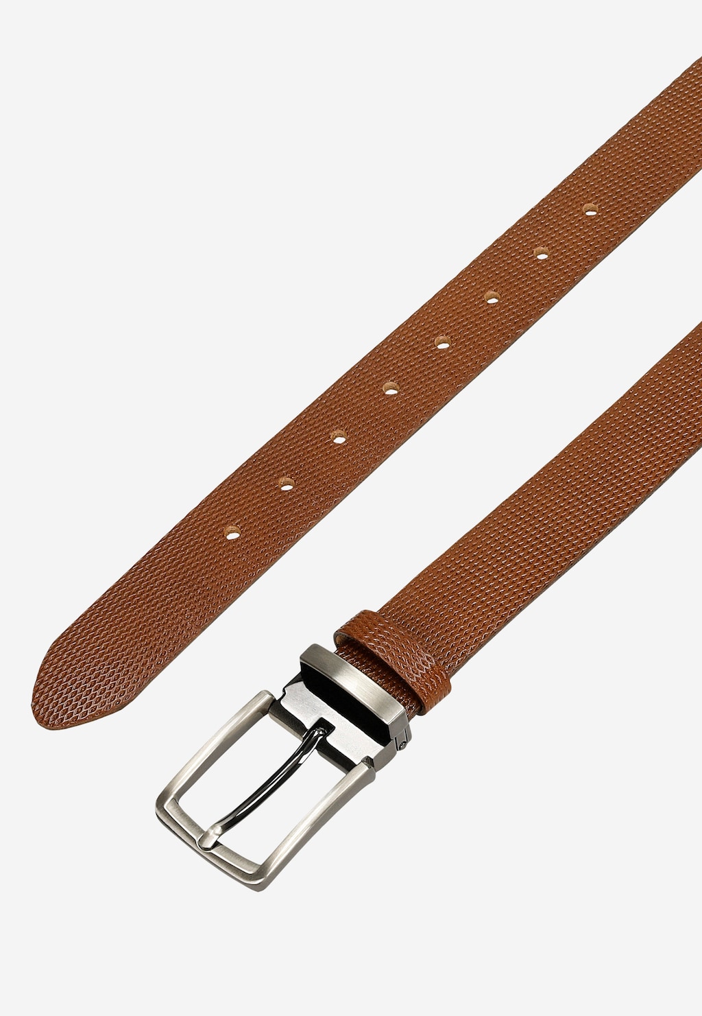 Hnědý pánský opasek s ozdobným reliéfem 93123-52 Widok 5