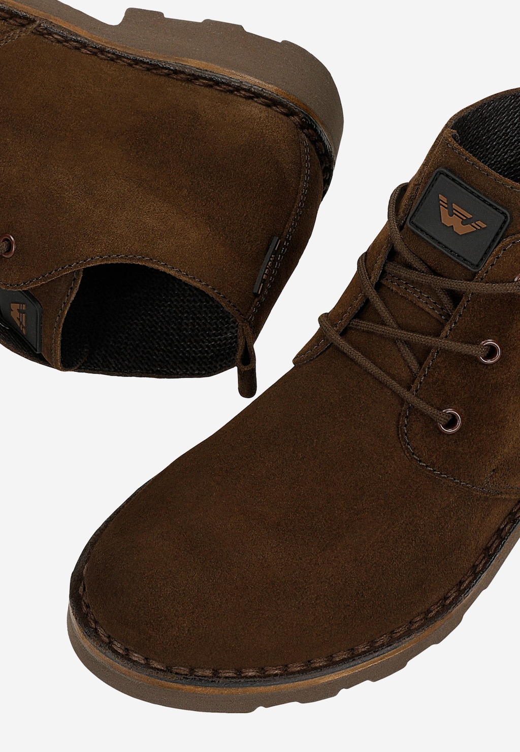 Hnedé pánske kotníkové topánky chukka 24128-62 Widok 6