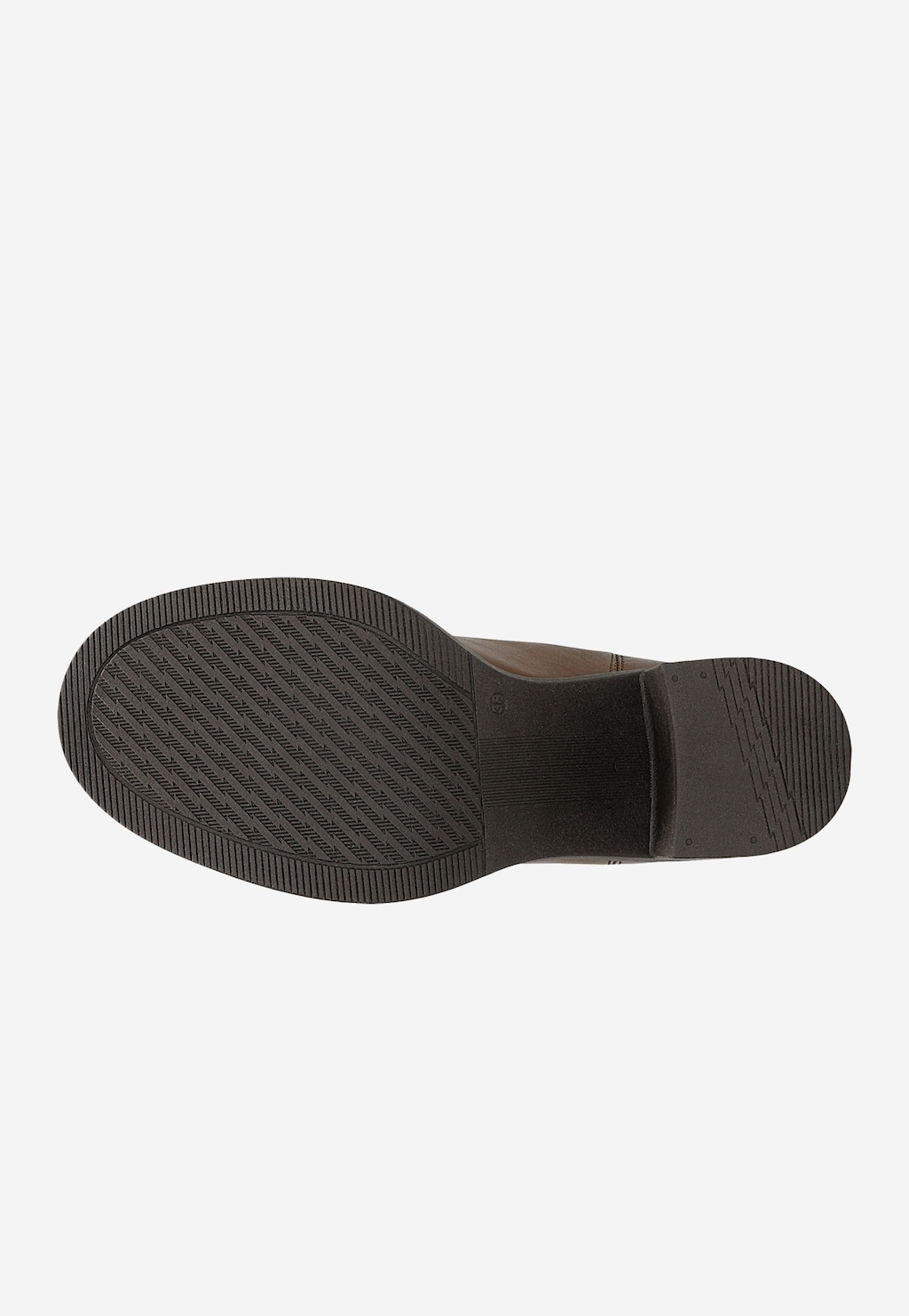 Hnedé kožené kotníkové topánky na podpätku 55320-52 Widok 5