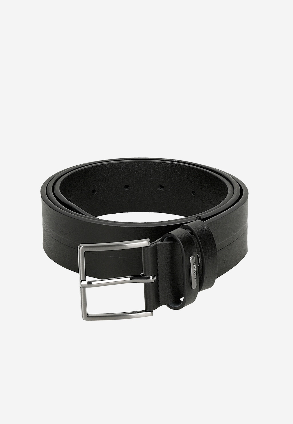 Czarny skórzany pasek męski z tłoczeniem 93116-51 Widok 6
